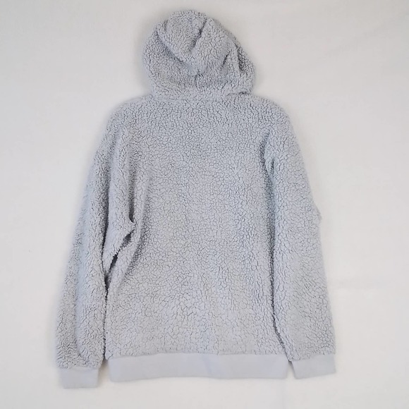 ASOS Pullover Oversized Sherpa Hoodie Size XS in Light Gray - Picture 2 of 16